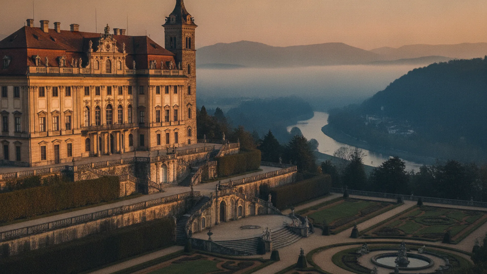 Barockschloss auf einem Hügel — sinnbildlich für Schloss Moritzburg Zeitz als Tourismus-Anker